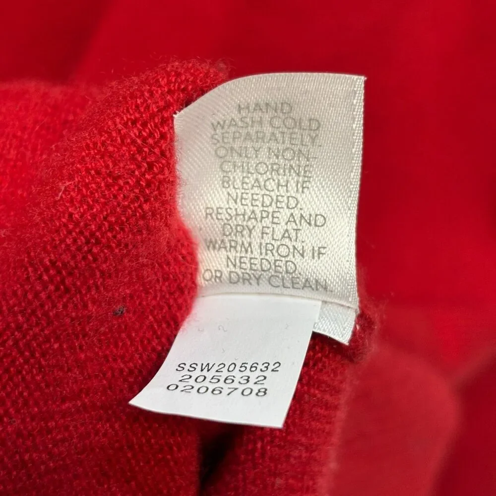 J Jill Women 100% Cashmere Sweater Size XL X-Large Petite Red C124 -17